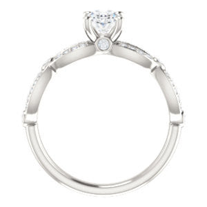 Cubic Zirconia Engagement Ring- The Catalina (Customizable Oval Cut)