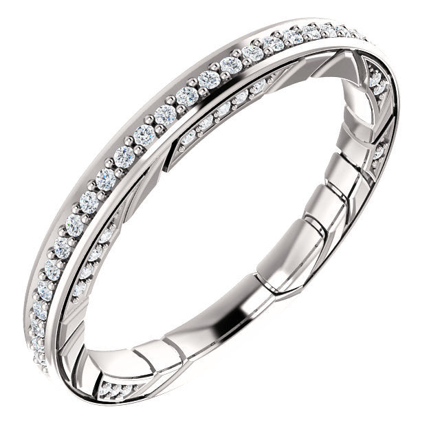 Cubic Zirconia Anniversary Ring Band, Style 12-461 (0.25 TCW Round Prong)