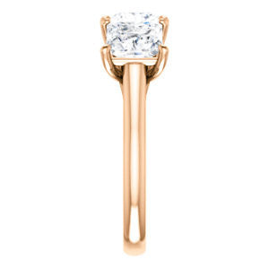 Cubic Zirconia Engagement Ring- The Londyn (Customizable Triple Princess Cut 3-stone Style)