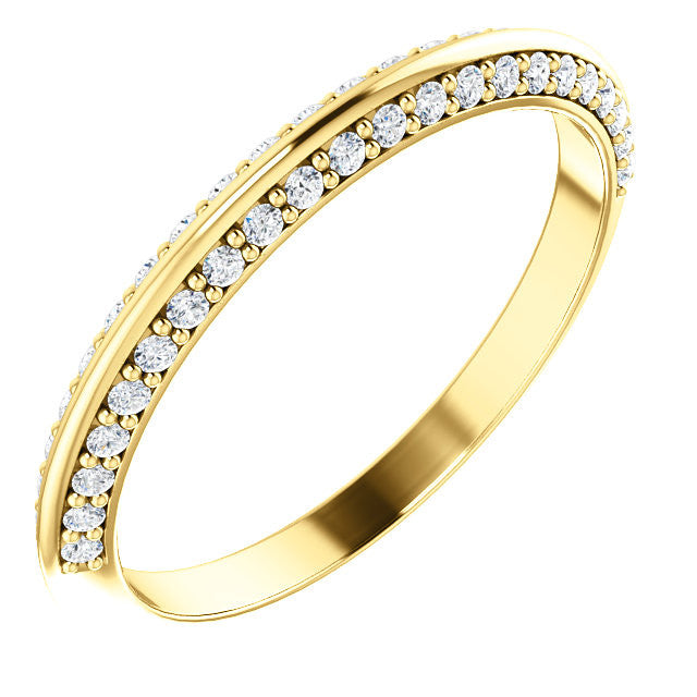 Cubic Zirconia Anniversary Ring Band, Style 121-811 Round Pave (0.25 TCW)