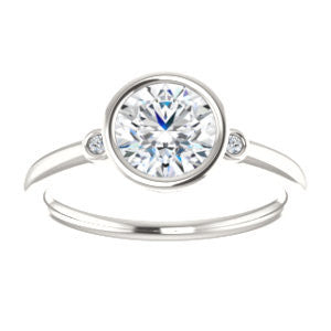 Cubic Zirconia Engagement Ring- The Analise (Customizable Round Cut)