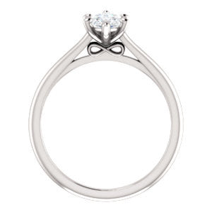 Cubic Zirconia Engagement Ring- The Madelyn (Customizable Marquise Cut Solitaire with Infinity Trellis Decoration)