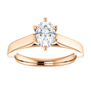 Cubic Zirconia Engagement Ring- The Kaela (Customizable Oval Cut Solitaire with Stackable Band)