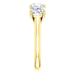 Cubic Zirconia Engagement Ring- The Londyn (Customizable Triple Cushion Cut 3-stone Style)