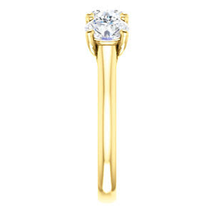 Cubic Zirconia Engagement Ring- The Londyn (Customizable Triple Round Cut 3-stone Style)