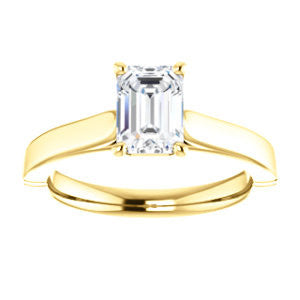 CZ Wedding Set, featuring The Kaela engagement ring (Customizable Radiant Cut Solitaire with Stackable Band)