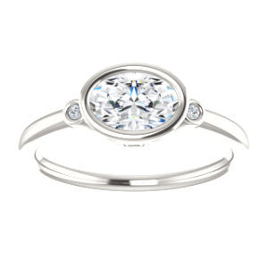 Cubic Zirconia Engagement Ring- The Analise (Customizable Oval Cut)