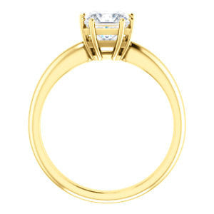 Cubic Zirconia Engagement Ring- The Ziitlaly (Customizable Princess Cut Solitaire with High Basket)