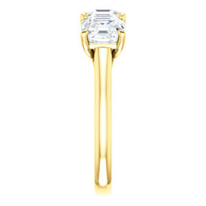 Cubic Zirconia Engagement Ring- The Londyn (Customizable Triple Asscher Cut 3-stone Style)