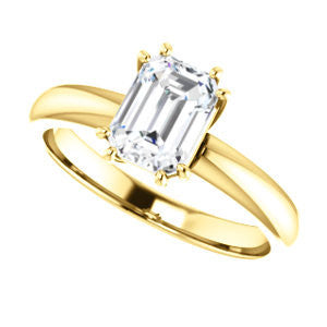 Cubic Zirconia Engagement Ring- The Ziitlaly (Customizable Radiant Cut Solitaire with High Basket)