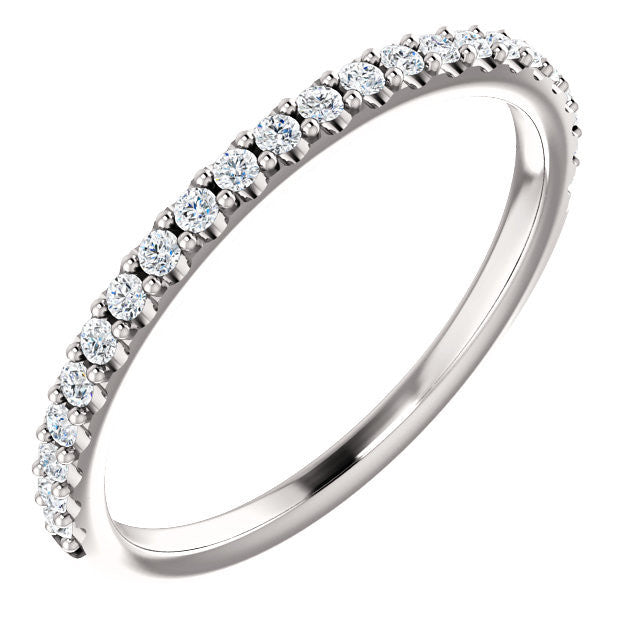 Cubic Zirconia Anniversary Ring Band, Style 122-147 (Round Cut Pave)