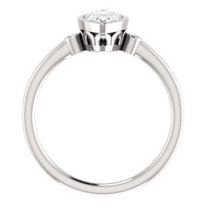 Cubic Zirconia Engagement Ring- The Analise (Customizable Pear Cut)