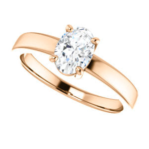 CZ Wedding Set, featuring The Myaka engagement ring (Customizable Oval Cut Solitaire with Medium Band)