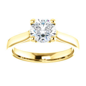 Cubic Zirconia Engagement Ring- The Noemie Jade (Customizable Cathedral-set Round Cut Solitaire)