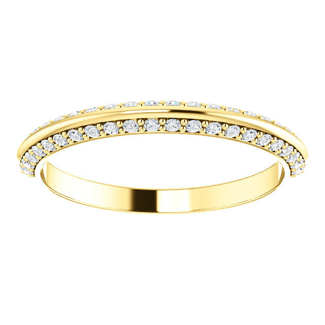 Cubic Zirconia Anniversary Ring Band, Style 121-811 Round Pave (0.25 TCW)
