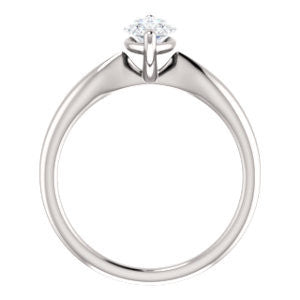 Cubic Zirconia Engagement Ring- The Nyah (Customizable Marquise Cut Solitaire with Tapered Bevel Band)
