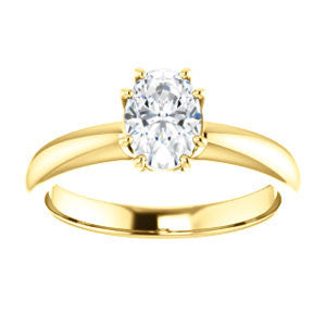 Cubic Zirconia Engagement Ring- The Ziitlaly (Customizable Oval Cut Solitaire with High Basket)