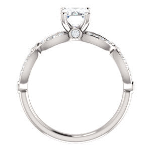 Cubic Zirconia Engagement Ring- The Catalina (Customizable Emerald Cut)