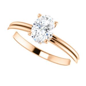 Cubic Zirconia Engagement Ring- The Leslie (Customizable Oval Cut Setting with Under-Halo Trellis)