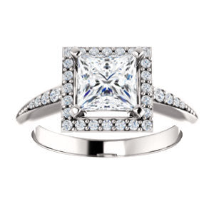 Cubic Zirconia Engagement Ring- The Maxine (Customizable Princess Cut)