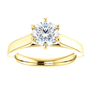 CZ Wedding Set, featuring The Kaela engagement ring (Customizable Round Cut Solitaire with Stackable Band)