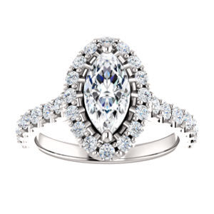 Cubic Zirconia Engagement Ring- The Mckenzie (Customizable Marquise Cut)