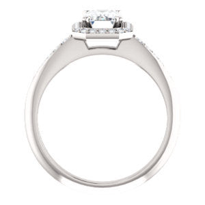 Cubic Zirconia Engagement Ring- The Maxine (Customizable Emerald Cut)