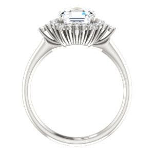 Cubic Zirconia Engagement Ring- The Amy Kiara (Customizable Asscher Cut)