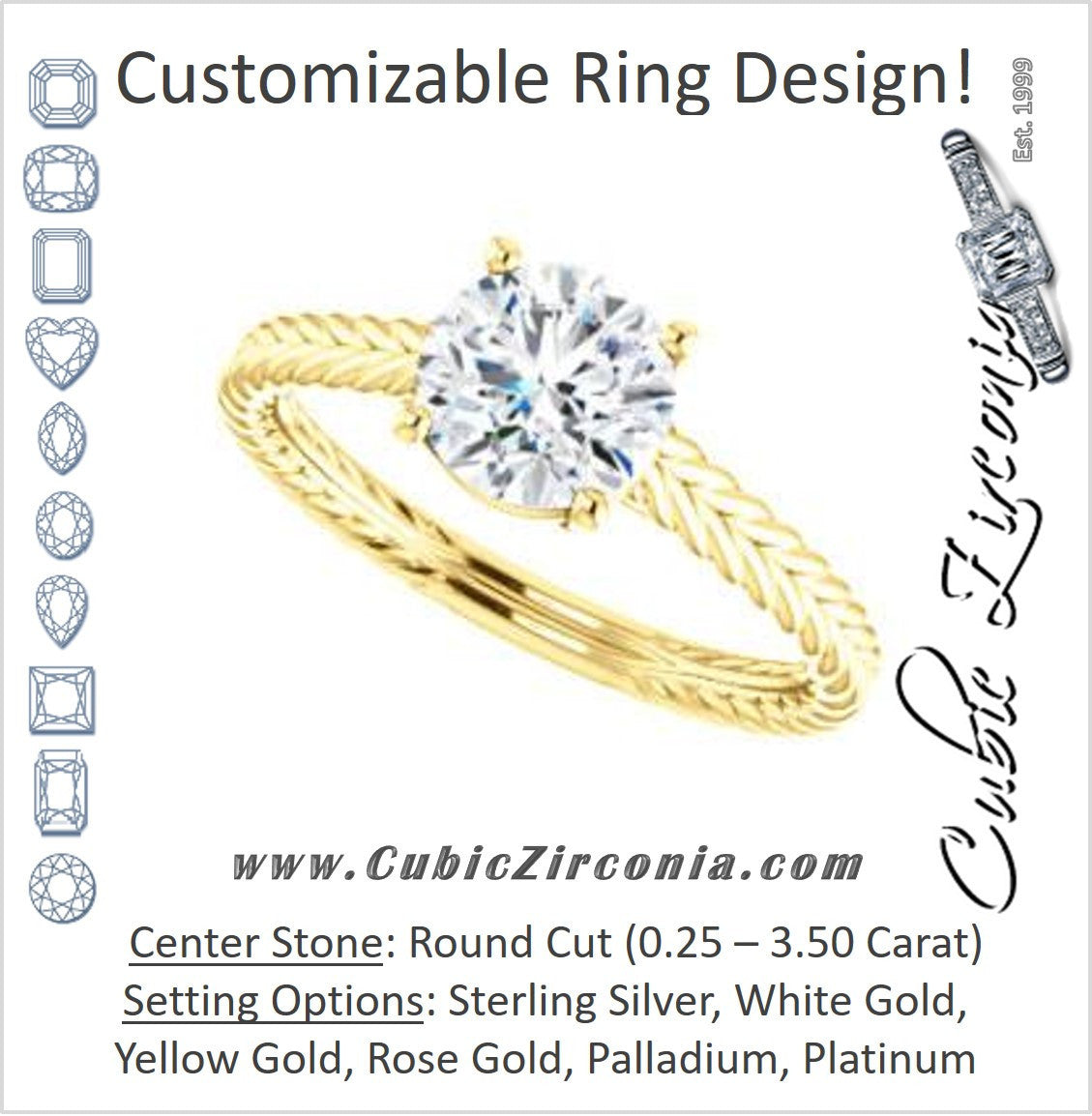 Stuller Solitaire Ring 9728:101:P 14KY - Rings | McChristy Jewelers |  Columbus, NE
