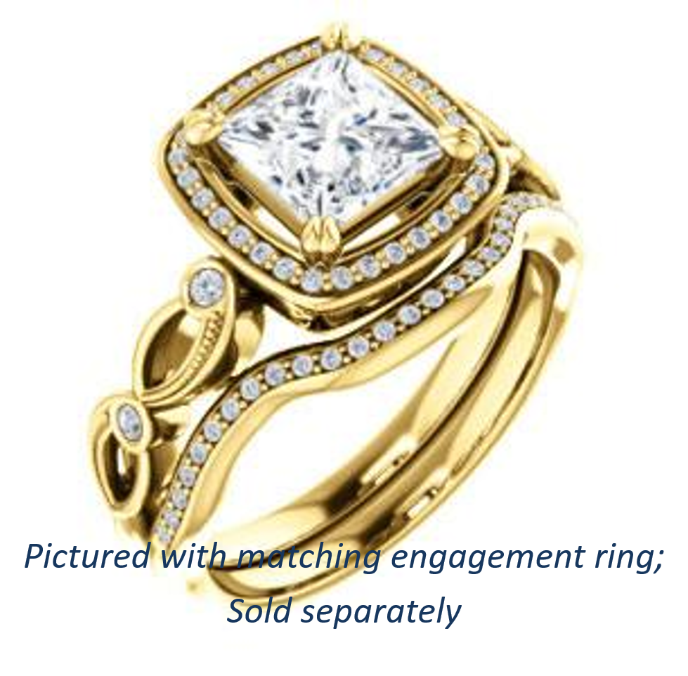 Cubic Zirconia Engagement Ring- The Angela (Customizable Whimsical ...