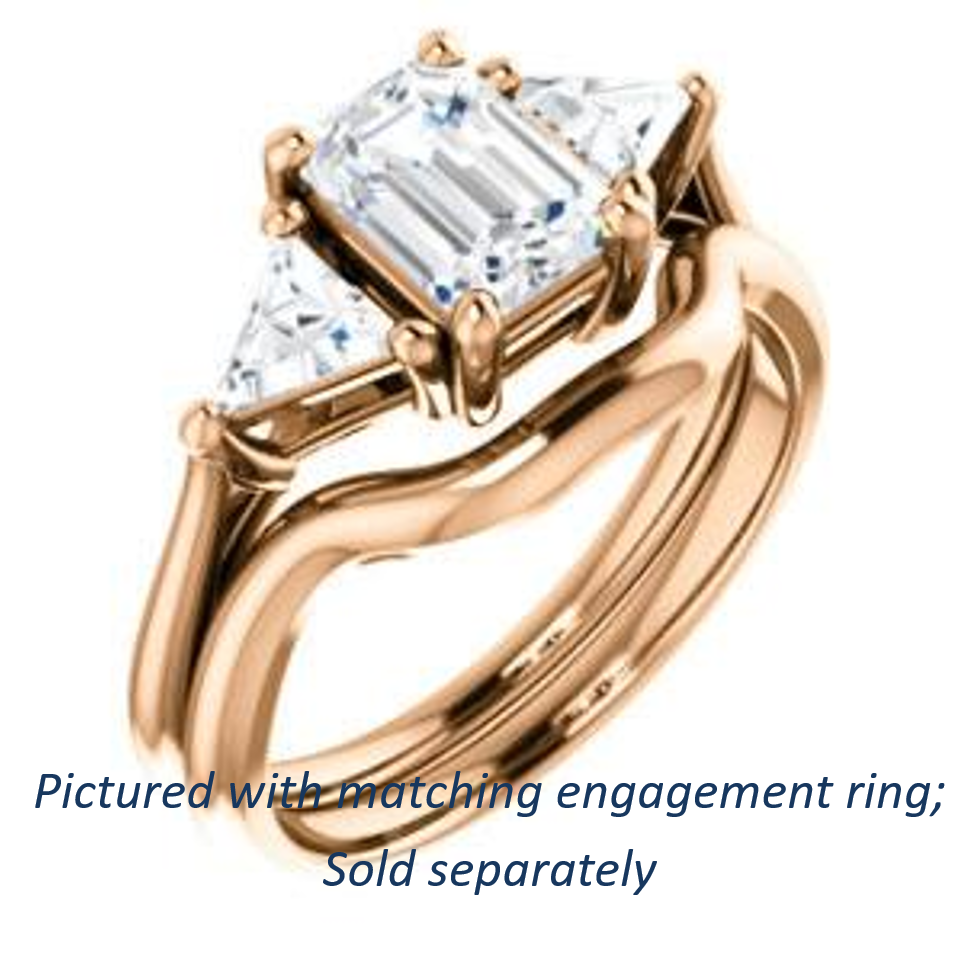 Cubic Zirconia Engagement Ring- The Prisma (Classic Three-Stone Triangle Accent and Radiant Cut center)