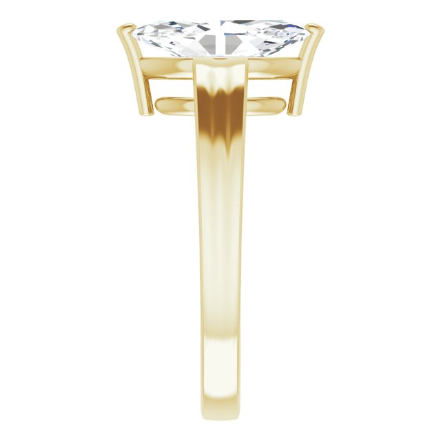 Cubic Zirconia Engagement Ring- The Aliyah Rose (Customizable Marquise Cut Solitaire)