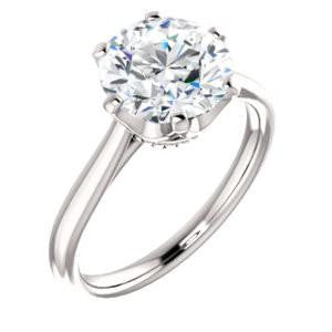 CZ Wedding Set, featuring The Julia engagement ring (Customizable Thin-Band Round Cut Solitaire)