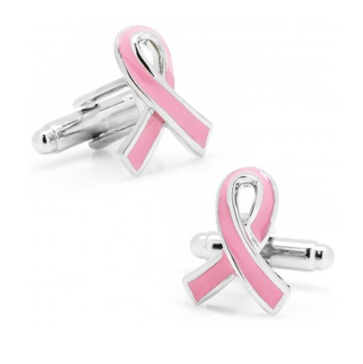 Men’s Cufflinks- Pink Ribbon Breast Cancer Awareness (100% Proceeds Donated)