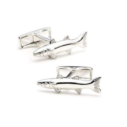 Men’s Cufflinks- Sterling Silver Barracudas