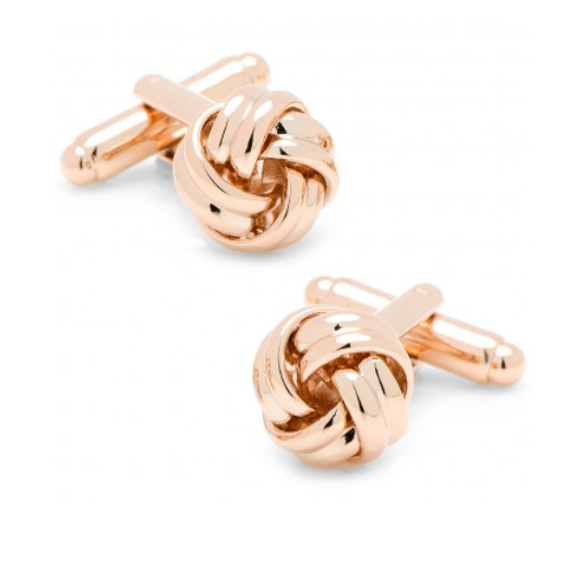 Men’s Cufflinks- Rose Gold Plated Knot Designs