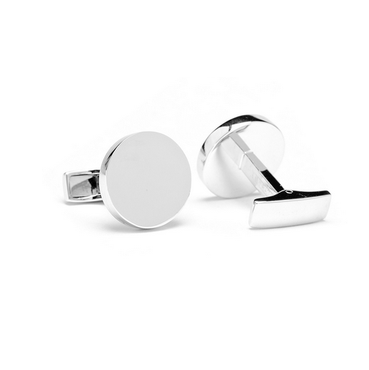 Men’s Cufflinks- Sterling Silver Infinity Edge Round Design