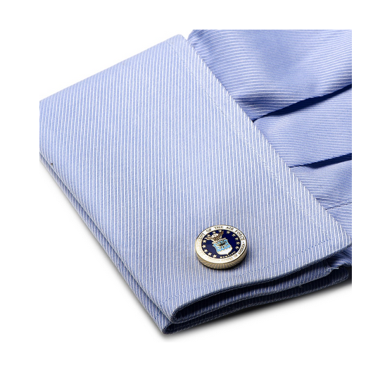 Men’s Cufflinks- Armed Forces Gold Plated with Enamel (Air Force)