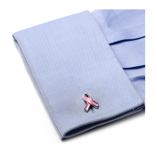 Men’s Cufflinks- Pink Ribbon Breast Cancer Awareness (100% Proceeds Donated)