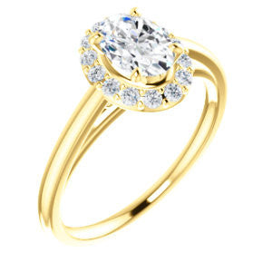 Cubic Zirconia Engagement Ring- The Tyra (Customizable Cathedral-set Oval Cut Style with Halo, Decorative Trellis and Thin Band)