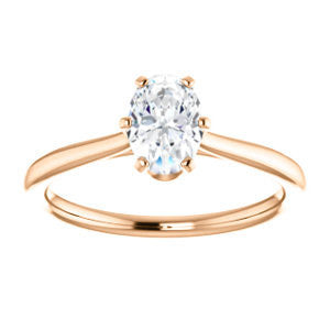 Cubic Zirconia Engagement Ring- The Julia (Customizable Thin-Band Oval Cut Solitaire)