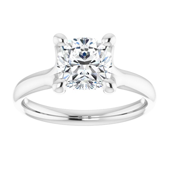 Cubic Zirconia Engagement Ring- The Carrie Anne (Customizable Cushion Cut Fabulous Solitaire)