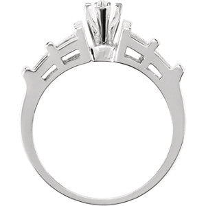 Cubic Zirconia Engagement Ring- The Trina
