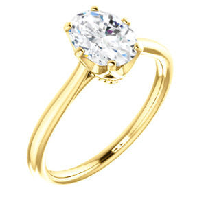 Cubic Zirconia Engagement Ring- The Julia (Customizable Thin-Band Oval Cut Solitaire)