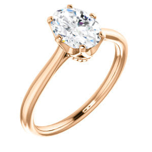 Cubic Zirconia Engagement Ring- The Julia (Customizable Thin-Band Oval Cut Solitaire)