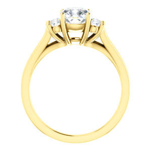 Cubic Zirconia Engagement Ring- The Bianca (Customizable 5-stone Cluster Style with Cushion Cut Center)
