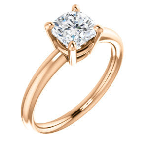 Cubic Zirconia Engagement Ring- The Angelina (Customizable Cushion Cut  Elevated Solitaire)