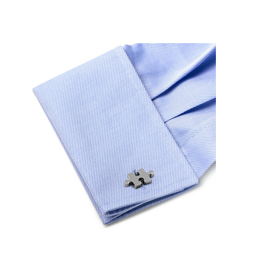 Men’s Cufflinks- Silver Plated Puzzle Pieces