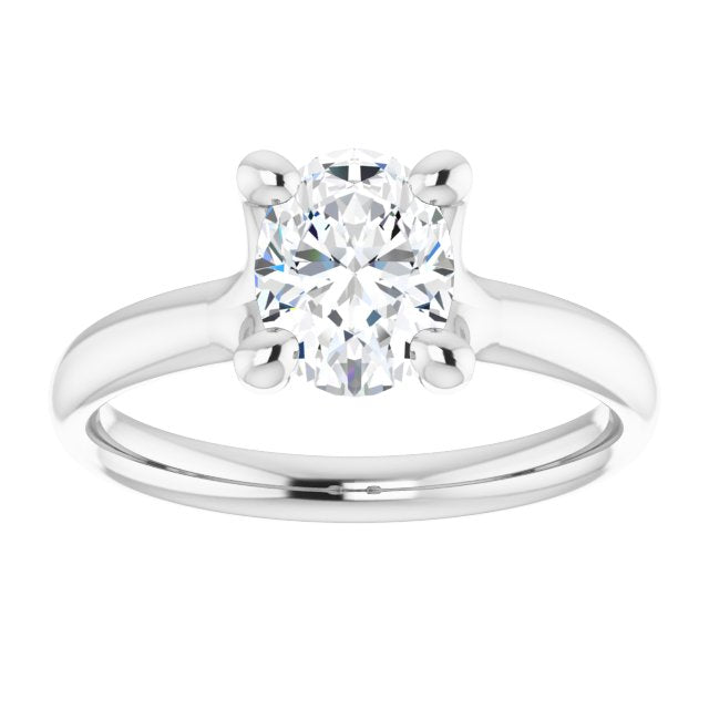 Cubic Zirconia Engagement Ring- The Carrie Anne (Customizable Oval Cut Fabulous Solitaire)