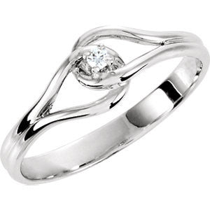 Cubic Zirconia Engagement Ring- The Beverly (Round Ring)